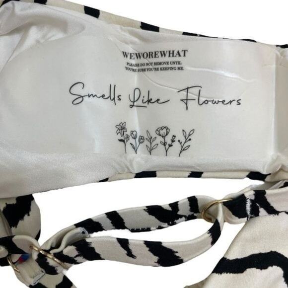 NWT WeWoreWhat Zebra Bikini Bottom - Size Large - Picture 6 of 8